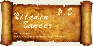 Miladin Dancer vizit kartica